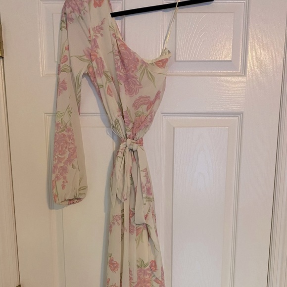 Cerise Dotted Midi Dress main image 1